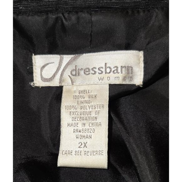 VTG Silk Embroidered Floral Black Jacket Top Plus 2X Sequins Artsy Art To Wear - Picture 9 of 16